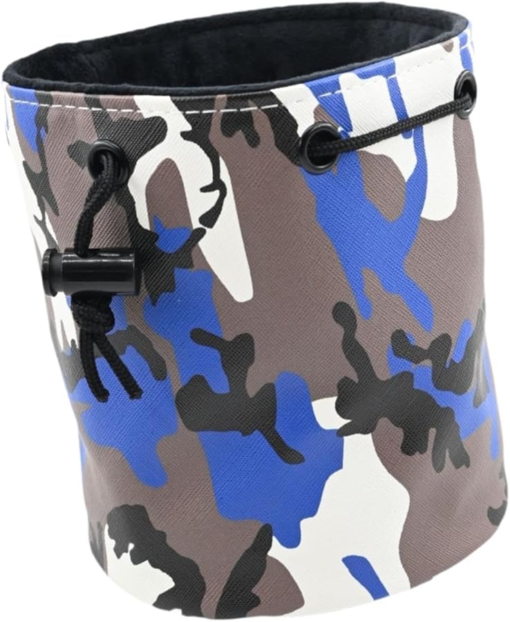 حقيبة تخزين كرات الجولف المصنوعة من الجلد البولي المقاوم للماء الأزرق بحبل سحب مقاس 5.91 × 5.51 بوصة - Image 5